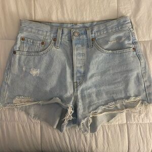 Levi's Light Blue Jean Shorts